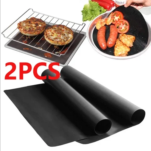 

Outdoor Barbecue 2 pcs BBQ Grill Mat Baking Non-stick Pad Reusable Cooking Plate 40 * 33cm For Party PTFE Grill Mat Tools New
