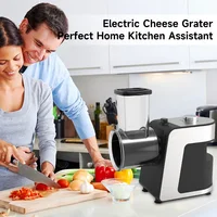 Trancheuse à légumes électrique 500W, coupe-légumes de cuisine, trancheuse à carottes, trancheuse à pommes de terre, trancheuse à concombres, hachoir alimentaire multifonction 5 en 1 avec lame 4