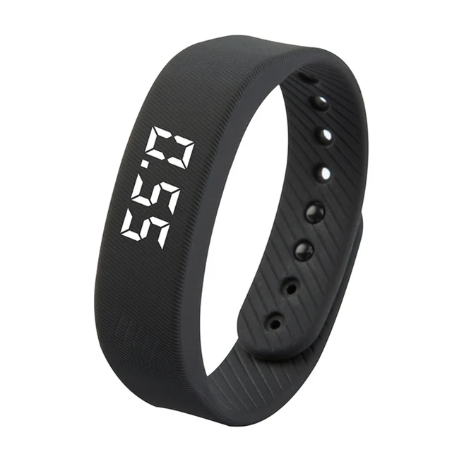 Smart Waterproof Fitness Tracker Wristband with LED Sports Activity and Sleep Monitoring