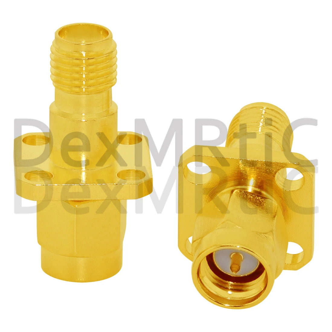 1pc sma Buchse Schalter männlich RF Koax Adapter Konverter 4-Loch Panel Mount Flansch vergoldet neuen Großhandel – Detail 3