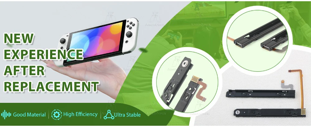 Links/Rechts Gleitschiene für Switch OLED Konsole Premium Ersatz Kit Konsole Sensor Flex Kabel Metallschiene Langlebige Reparaturteile – Detail 3