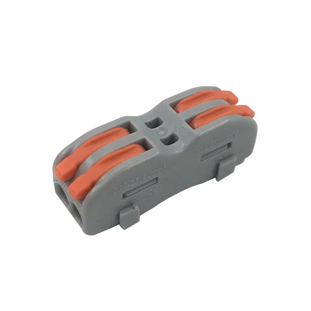 Wire Connector 222-412 2 Pin Splicing Terminal Blocks Led Strip Lighting Electric Quick Connectors Mini Conductor Rail Conector 422A