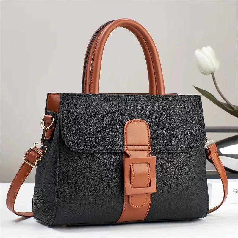 

Popular Women's Crossbody Bag 2024 Contrasting Colors Fashion Satchel Large Capacity Tote Handbag Commuter Portable Shoulder Bag