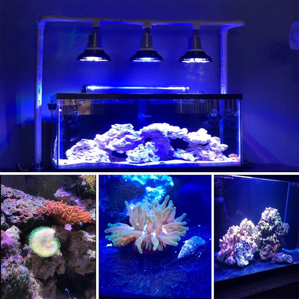 LED Aquarium Light Bulb PAR38 54W Full Spectrum Fish Tank Coral Reef Saltwater Tank Plants Growth led lamp aquarium light aquarium lamp