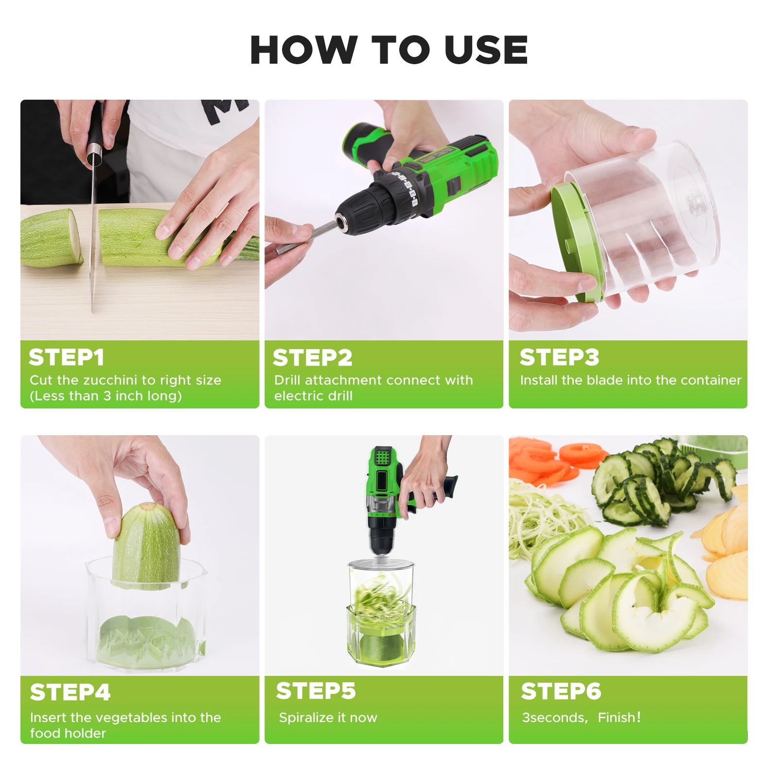 electric spiralizer vegetable & fruit slicer