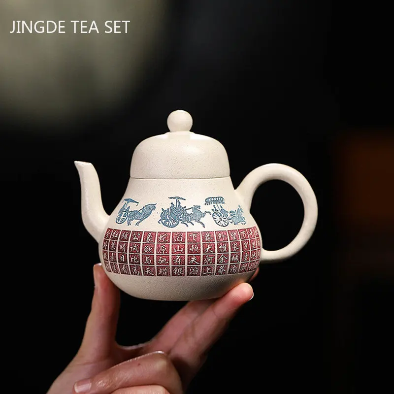 

Creativity Yixing Purple Clay Tea Pot Handmade Beauty Filter Teapot Authentic Section Mud Kettle Chinese Zisha Tea Infuser 200ml