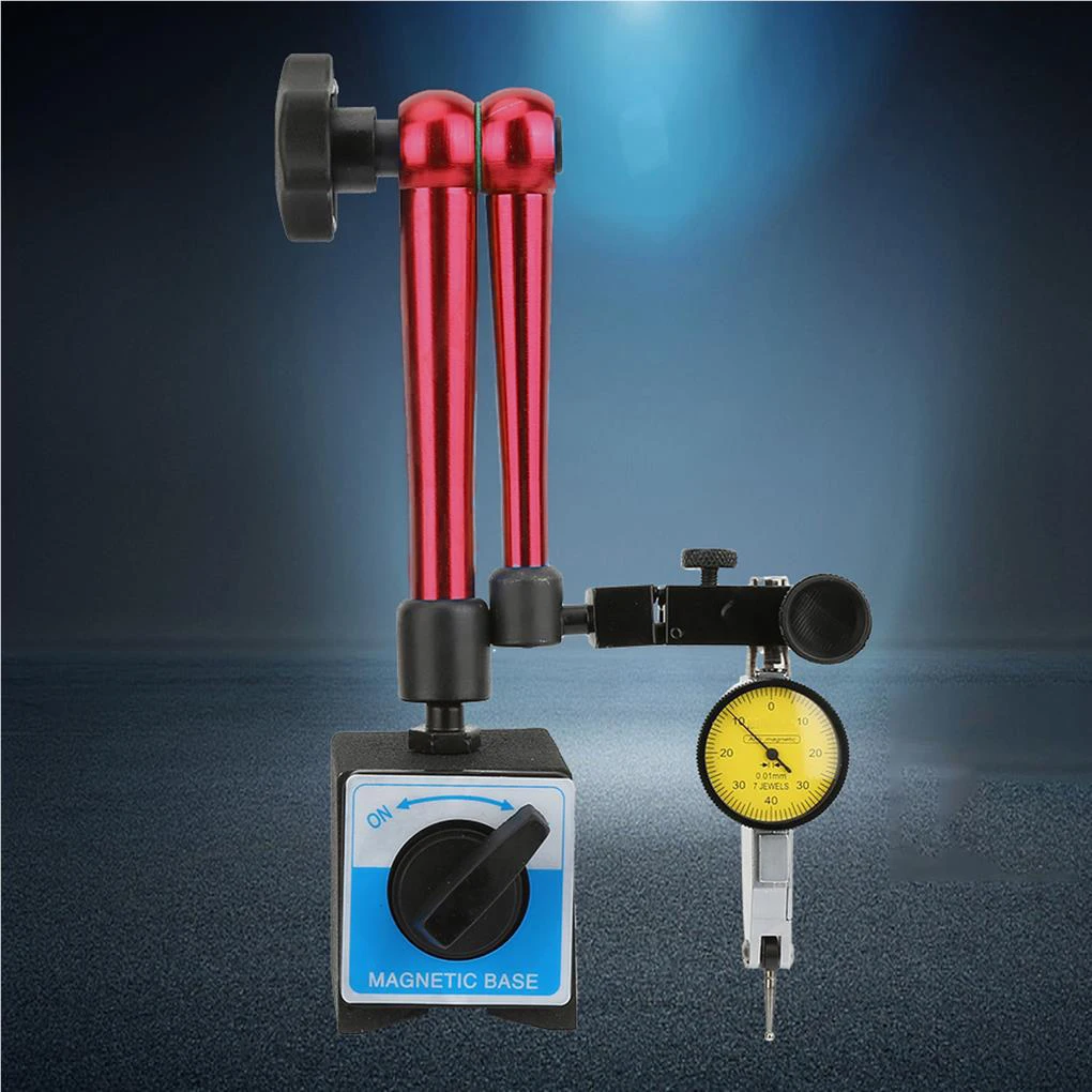 Dial Indicator Magnetic Holder Dial Bore Gauge Magnetic Stand Base Micrometer Measure Tools Hour Type Indicator Comparator Watch