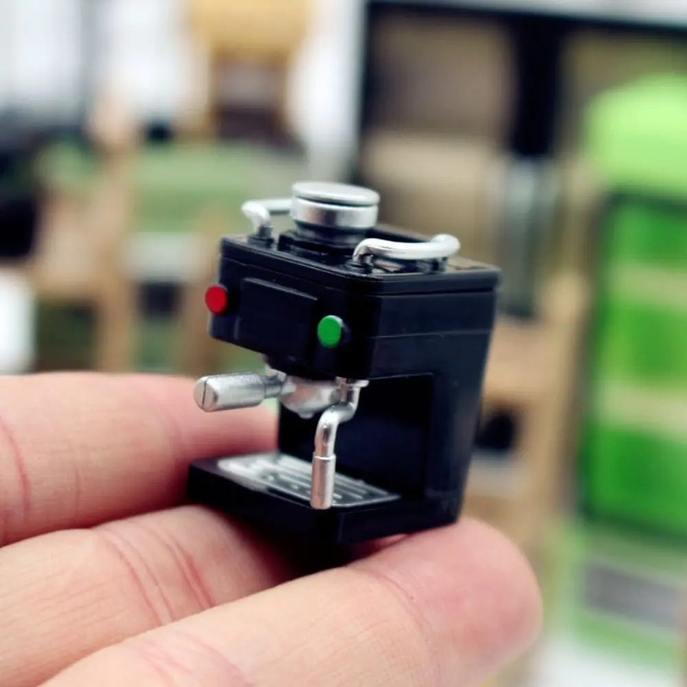 DIY Gift 1:12 Miniature Dollhouse Coffee Maker Plastic Funny Coffee Machine Model Doll House Accessories Girls