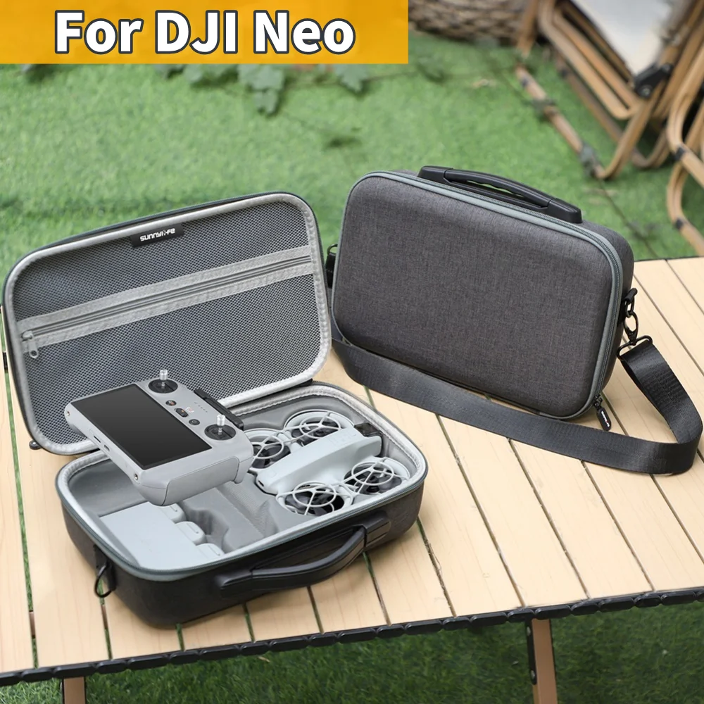 Portable Carrying Case Travel Storage Bag Protective Shoulder Bag for DJI Neo Drone and RC 2 Remote Controller