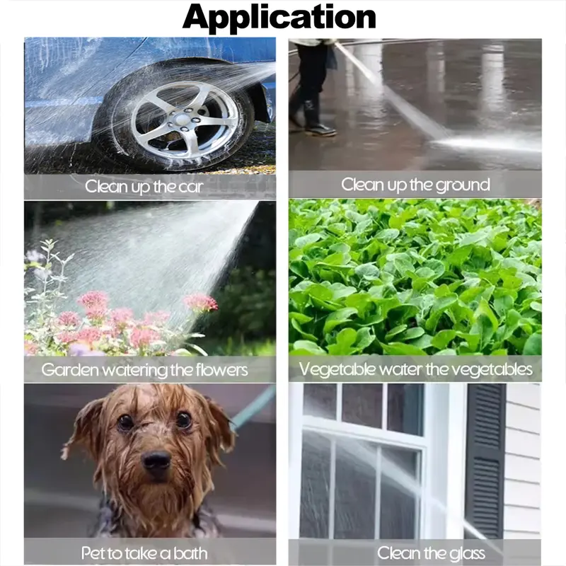 High-Pressure Car Wash Water Gun Adjustable Nozzle Car Wash Gun Powerful Sprayer for Car Washing Home Cleaning Auto Accessories - Image 5