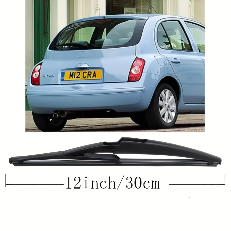 12" Rear Wiper Blade   Windshield Windscreen Clean Tailgate Window Car Rain Brush For Nissan Micra K12 2002 - 2005 2
