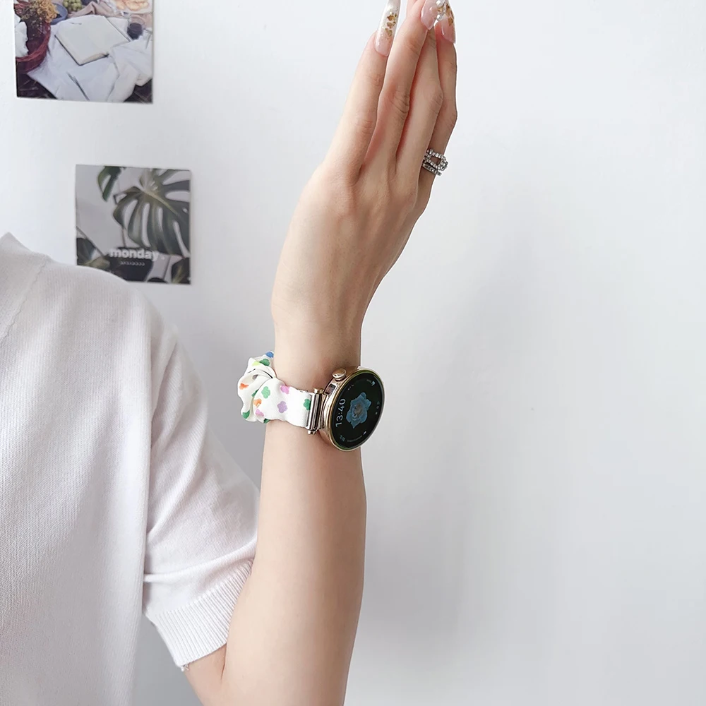 Stylish Stretch Fabric Scrunchies Watch Band - Quick Release Wristband
