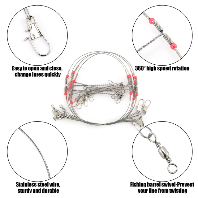 54pcs Surf Fishing Leader Rig Wire Trace Leader Pike Rig Pyramid Sinker  Circle Hooks Swivel Snaps Sea Fishing Bottom Rig - AliExpress