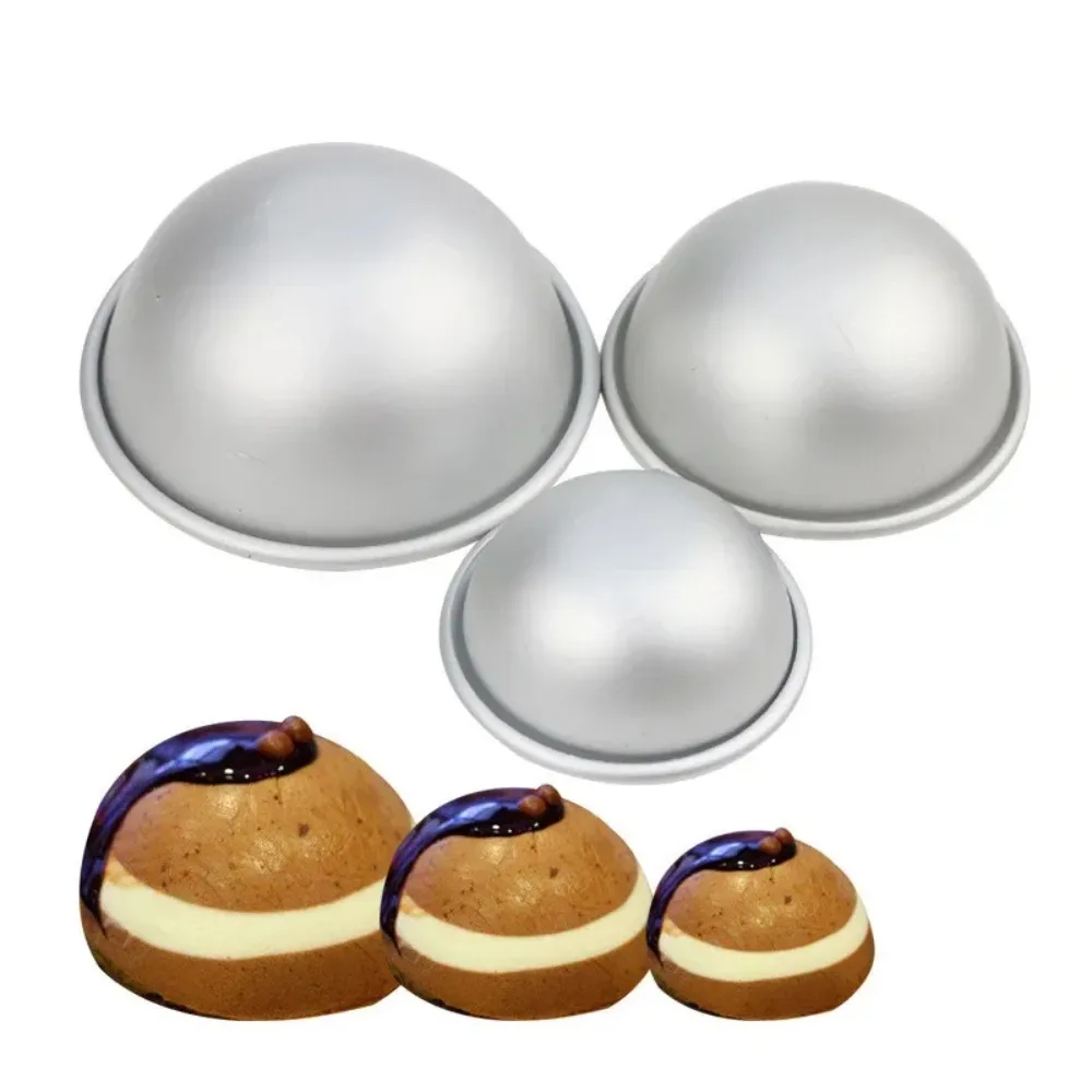 Round Half Ball Sphere Shaped Aluminum Cake Pan Fondant