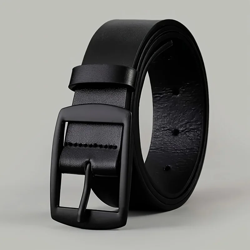 Men New Luxury Belt 110 120CM Leather Metal Pin Buckle High Quality Famous Brand Designer Waist Strap Jeans Plus Size