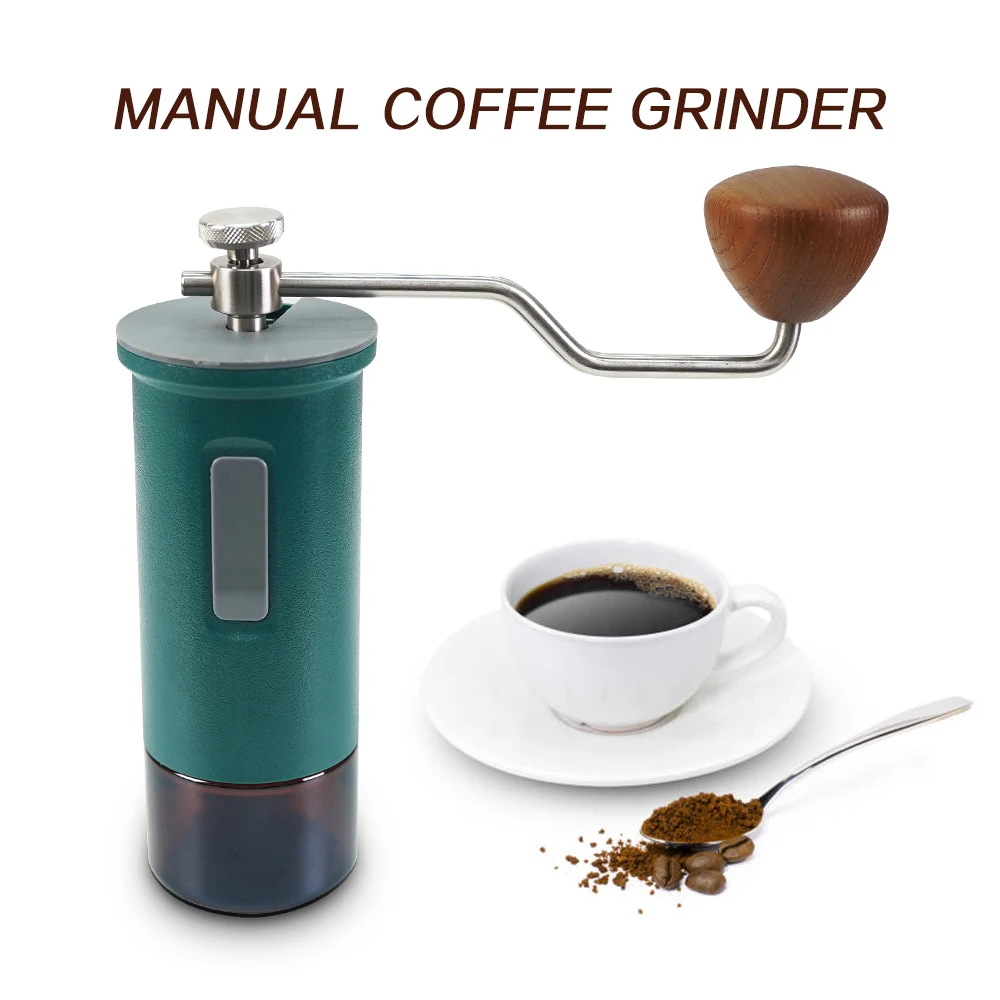 ITOP Manual Coffee Grinder 30mm Conical Hardened Stainless Steel Burr 25g Hopper Portable Outdoor Tour Espresso Pour-over Coffee 304 stainless steel maker drip tea and water pour over espresso brewing 600ml coffee pot gooseneck kettle