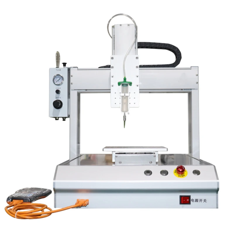 

Automatic Dispensing Machine Three-axis Desktop Hot Melt Adhesive Silicone Dispensing Machine LOGO Letter Trademark Pain