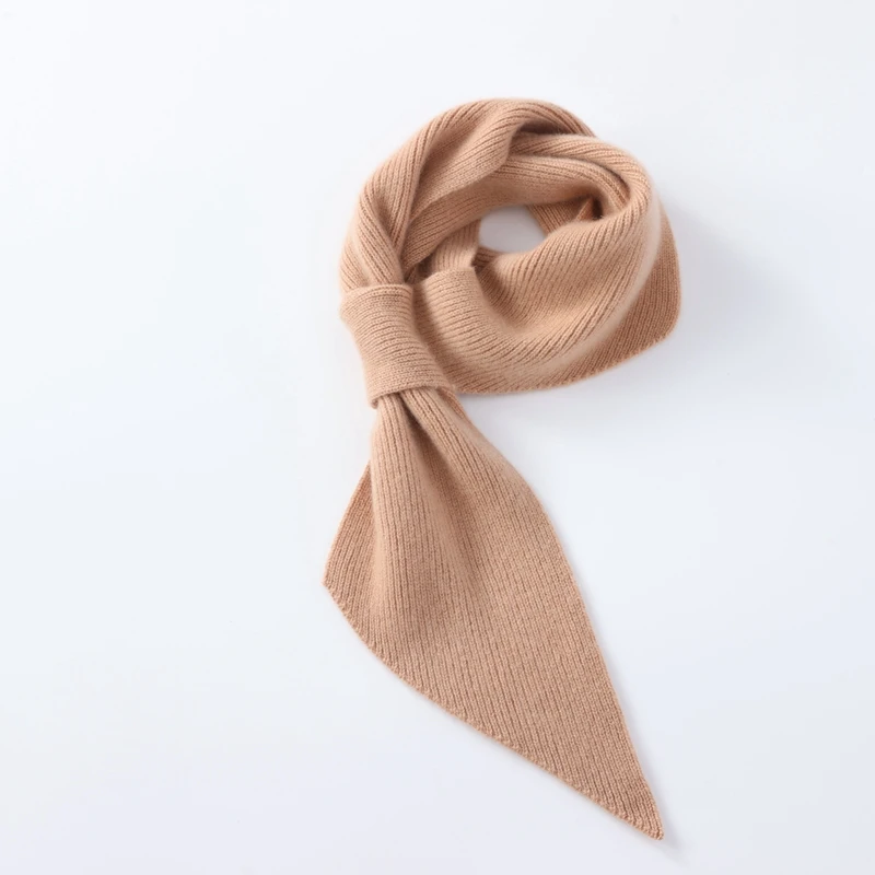 

2023 Autumn Winter Adult Women's Fahsion 100% Cashmere Knitted Solid Color Outdoor Warm Scarf High Quality Cashmere Scarves