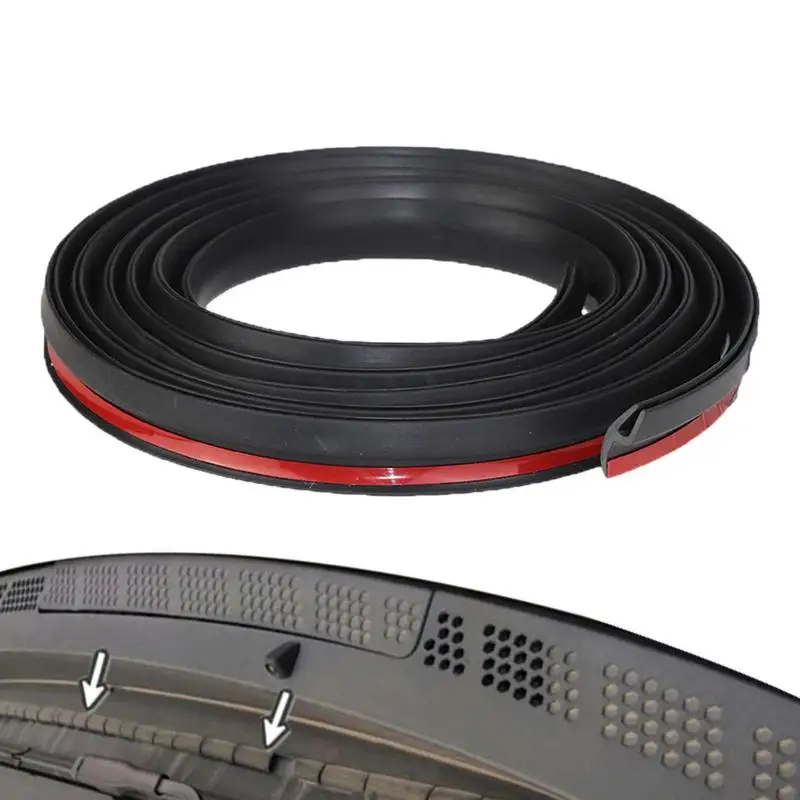 Car Seal Strip For Windshield Reduce Noise Front Windshield Weather Stripping Rubber Flexible H Type Smooth Surfaces