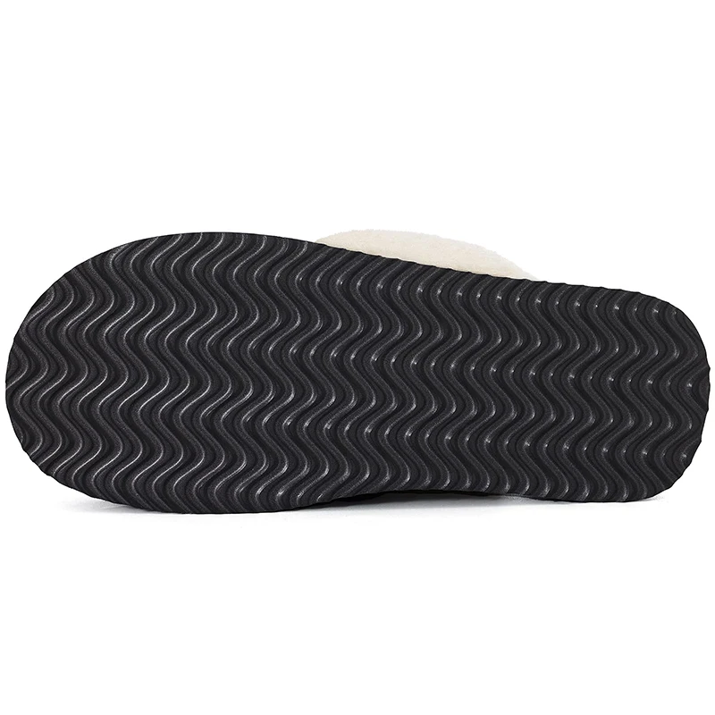 Women Fuzzy Platform Slippers with Fluffy Memory Foam for Winter