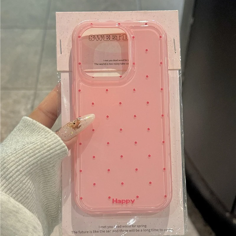 Luxury Ins Candy Color Polka Dot Ultra Slim Soft Silicone Case