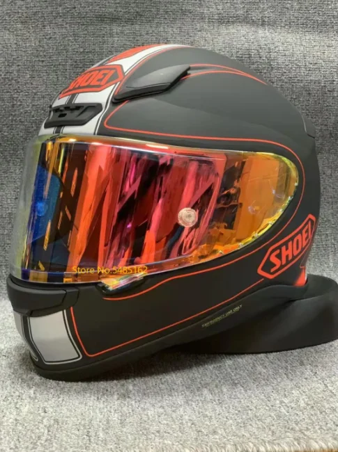 Casque Z7 pour moto, visage complet, noir, rouge et noir, pour Motocross,  ÷ FF