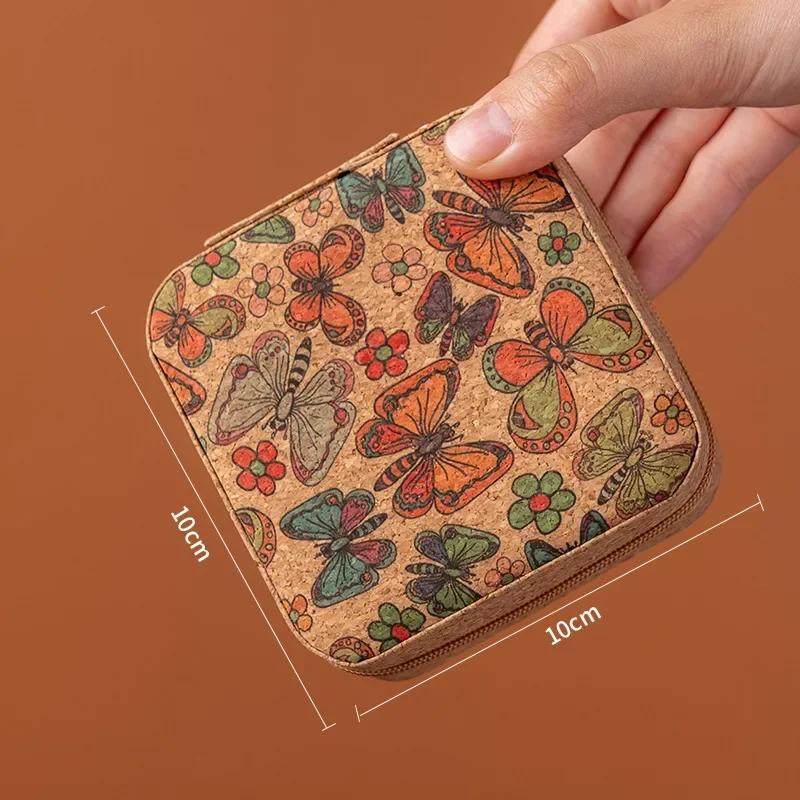 1PC Portable Retro PU Leather Jewelry Box Elegant Storage Case for Rings Necklaces Bracelets Traditional Chinese Style Gift Box