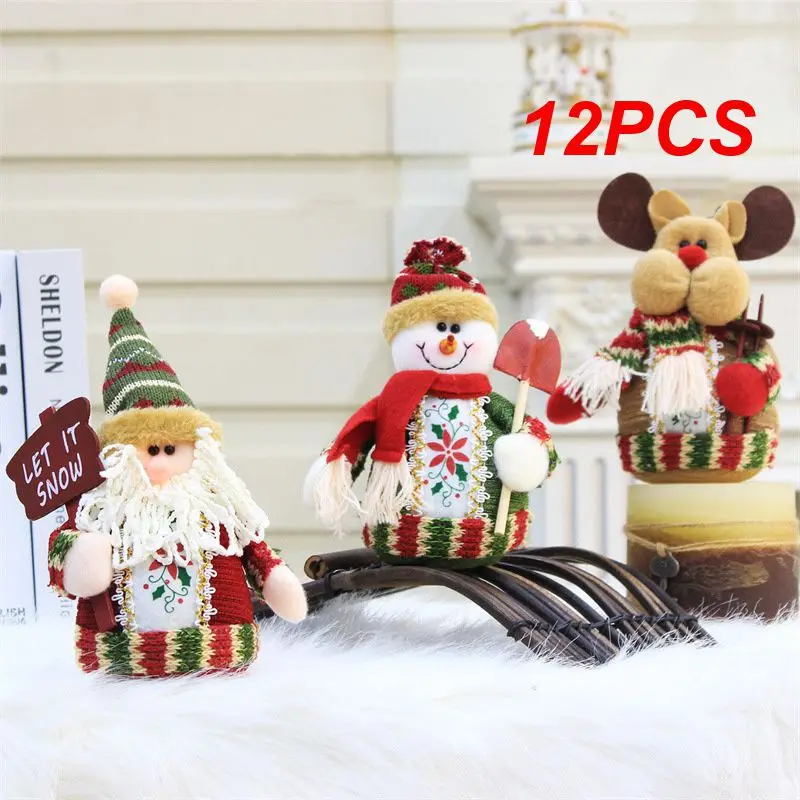 

12PCS Christmas Supplies Flannel+other Accessories Warm And Romantic Cute Design Creating A Festive Atmosphere Striking Design