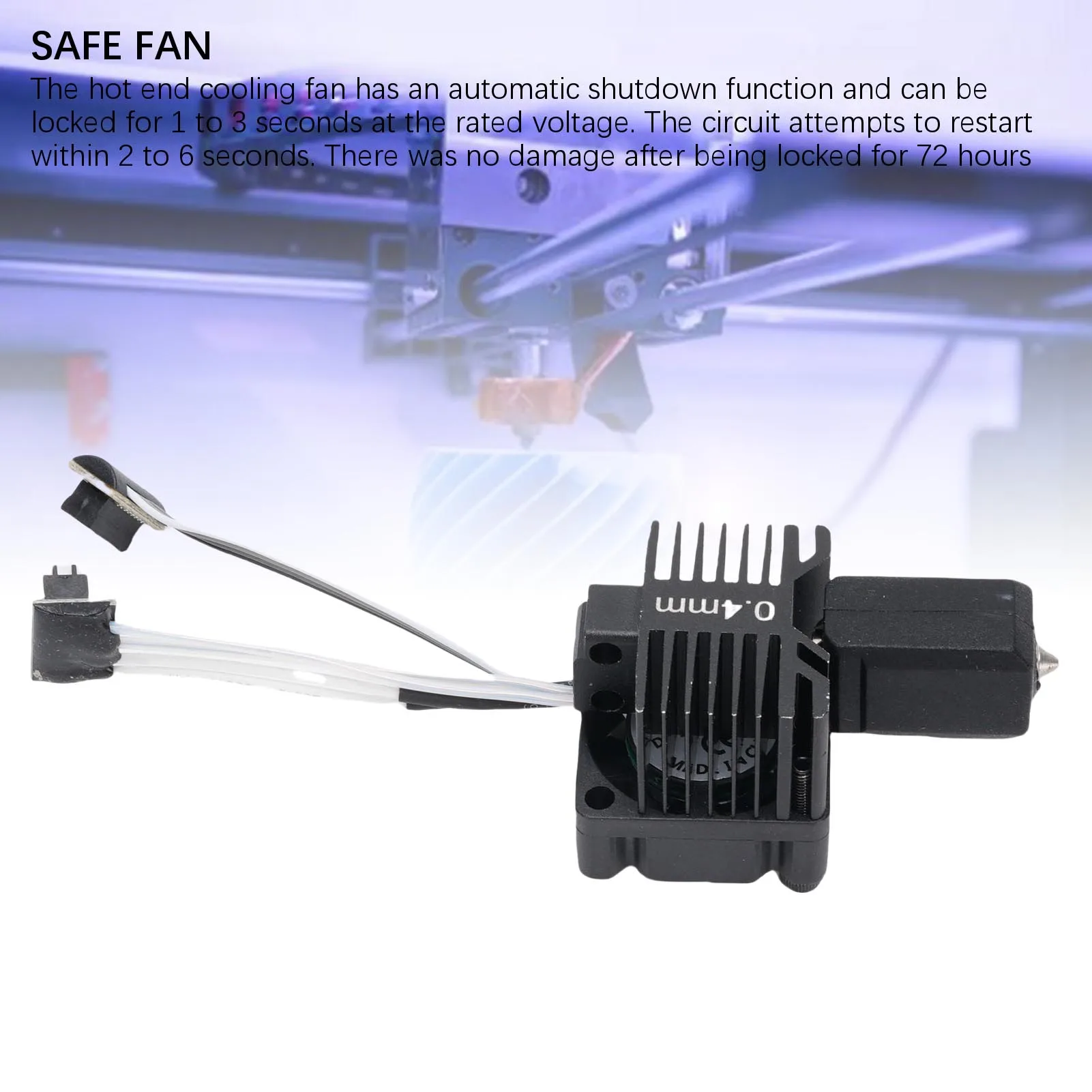 Full Assembly Hardened Steel Hot End Fit for Bambu Lab P1P/P1S 3D Printer with Fan Thermistor Ceramic Heater 0.4mm Nozzle