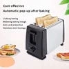 Electric Toaster Machine Mini 2 Slice Slot Stainless Steel Restaurant Appliance Sandwich Burger Bun Bread Breakfast Toaster 1
