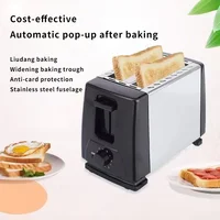 Electric Toaster Machine Mini 2 Slice Slot Stainless Steel Restaurant Appliance Sandwich Burger Bun Bread Breakfast Toaster 1