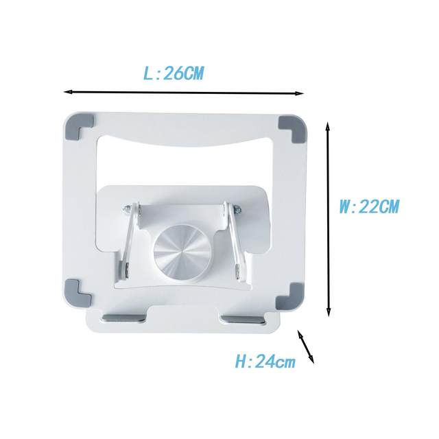 Folding Laptop Stand Laptop Holder Adjustable Height Book Stand for Reading Bracket Sturdy Swivel Stand Portable Notebook Stand