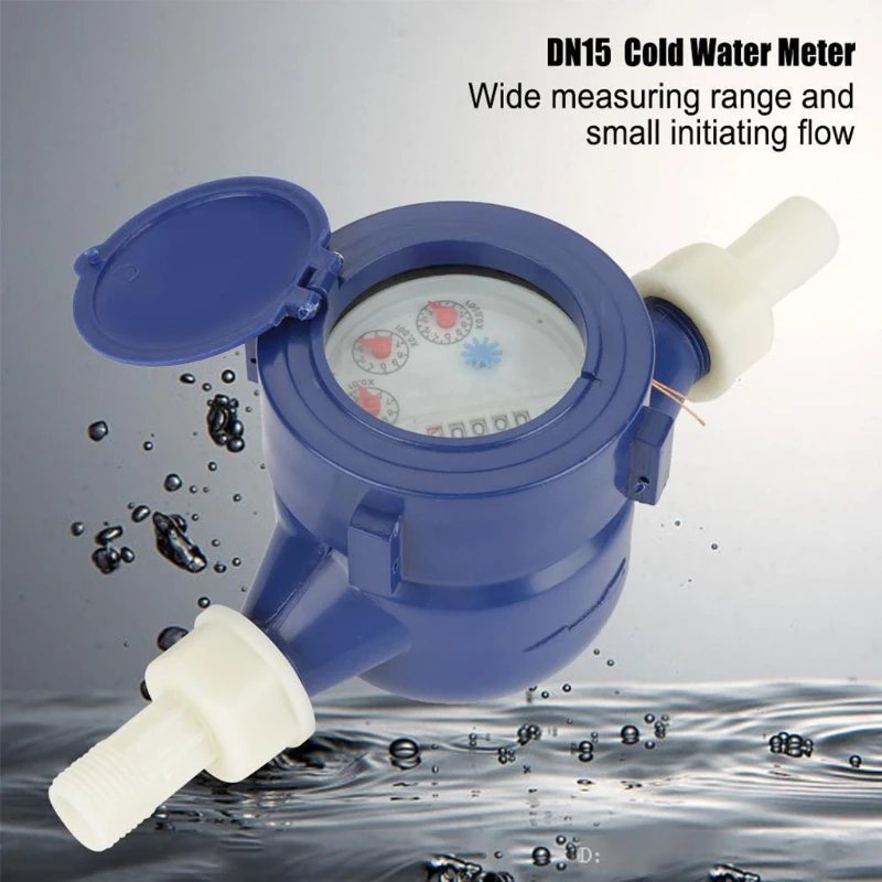 Water Meter 15mm inch Cold for Garden & Home use Wet Table Measuring Tool water meter