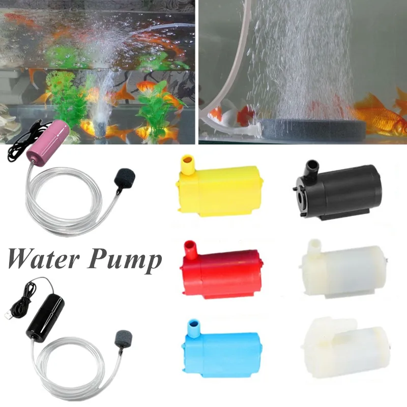 2 Styles USB Portable Household Fishing Aquarium 5V 1W Double Pump Oxygen Single Air Compressor Vertical Horizonal | Дом и сад
