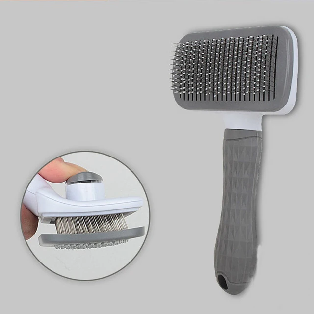 Pet hair removal brush Cat to float hair special comb beauty massage self-cleaning needle comb cat supplies 4