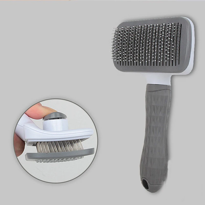 Pet hair removal brush Cat to float hair special comb beauty massage self-cleaning needle comb cat supplies 4