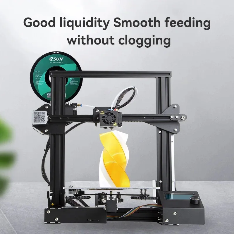 ESUN PETG 필라멘트, 1.75mm,3D 프린터 필라멘트, PETG 정확도 +/- 0.05mm,1kg, 2.2LBS 스풀, 3D 프린터용 3D 인쇄 재료