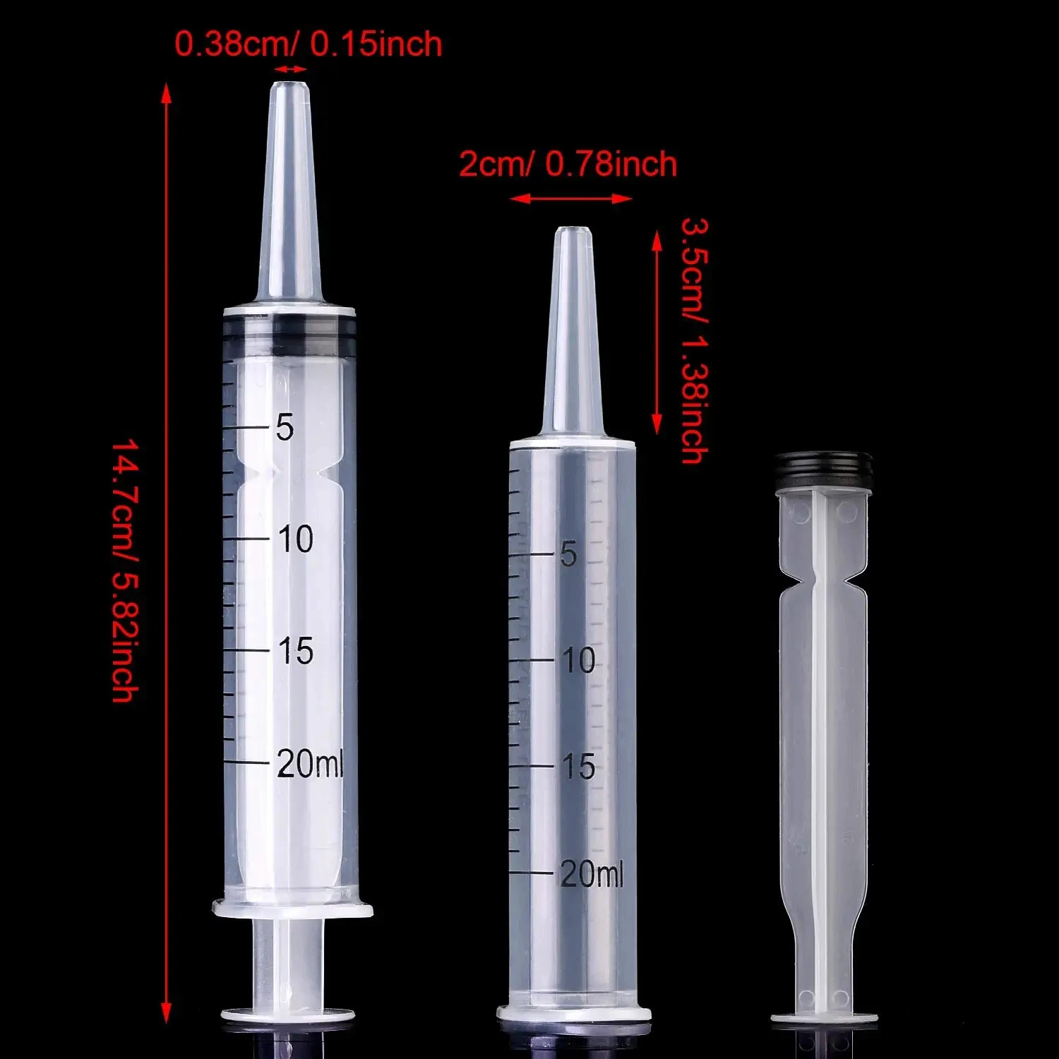 20ml Plastic Syringe For Lipgloss Diy Dispensing Filling Measuring Lip Gloss Making Mixing Tool Reusable 10/20/30pcs