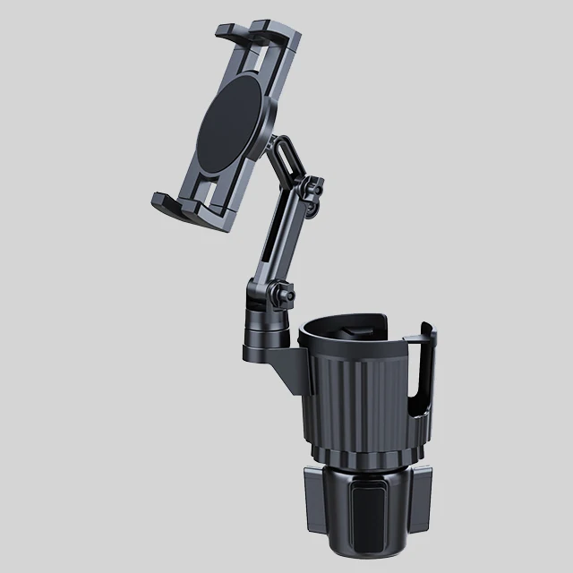 Universal 2-in-1 Car Cup Phone Holder with Adjustable Long Arm and 360° Rotation
