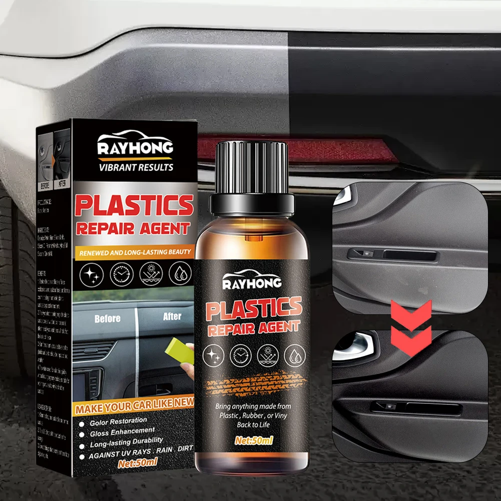 50ml Car Plastic Restorer Back To Black Gloss Auto Plastic Renovation Agent Restoring Liquid Plastic Refreshing Coating Agent 4