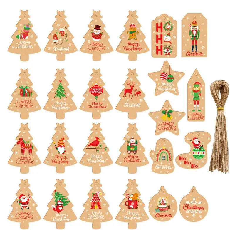 

Christmas Tree Ornaments Gift Labels Gift Tags Gift Labels Kraft Gift Tags Christmas Party Supplies Hangings Pendants For