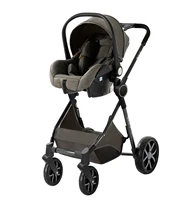 Poussette bébé 3 en 1, landau léger, poussette Portable pour nouveau-né, siège auto avec couffin 5