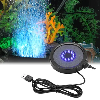 Submersible Fish Tank Light Color Changing LED Air Stone Light Aquarium Underwater Air Bubble Lamp Making Oxygen for Fish Tank 1