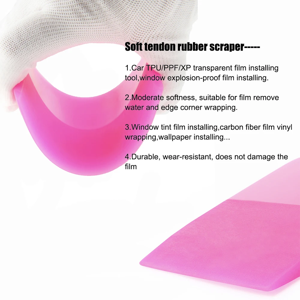 Car Tinting Tool TPU PPF Squeegee Clear Protect Film Applicator Soft Rubber Scraper Window Tint Water Wiper Glass Cleaning Tool vinyl squeegee,silicone squeegee,window tinting squeegee,automotive film tools,window tint squeegee
