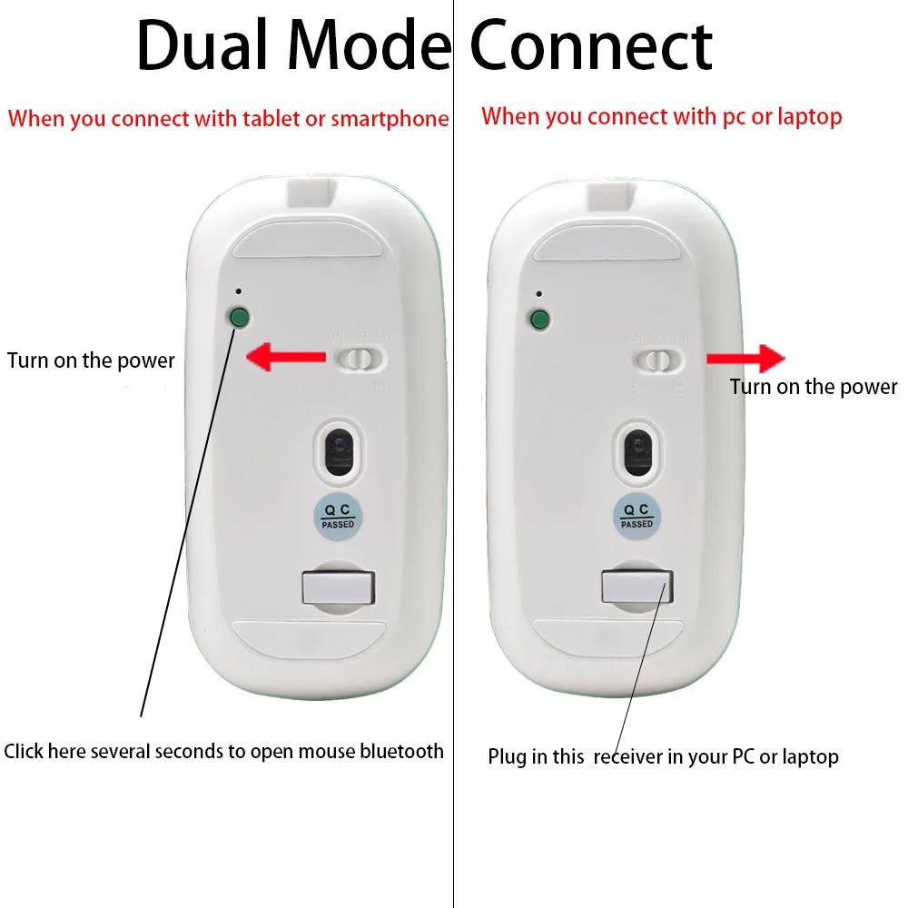 Rato Bluetooth para Xiaomi Pad Pro 2023 Recarregável sem Fio 2.4g Mouse para Xiaomi Laptop Silent Bluetooth Mice para mi Pad 5 - Imagem 6