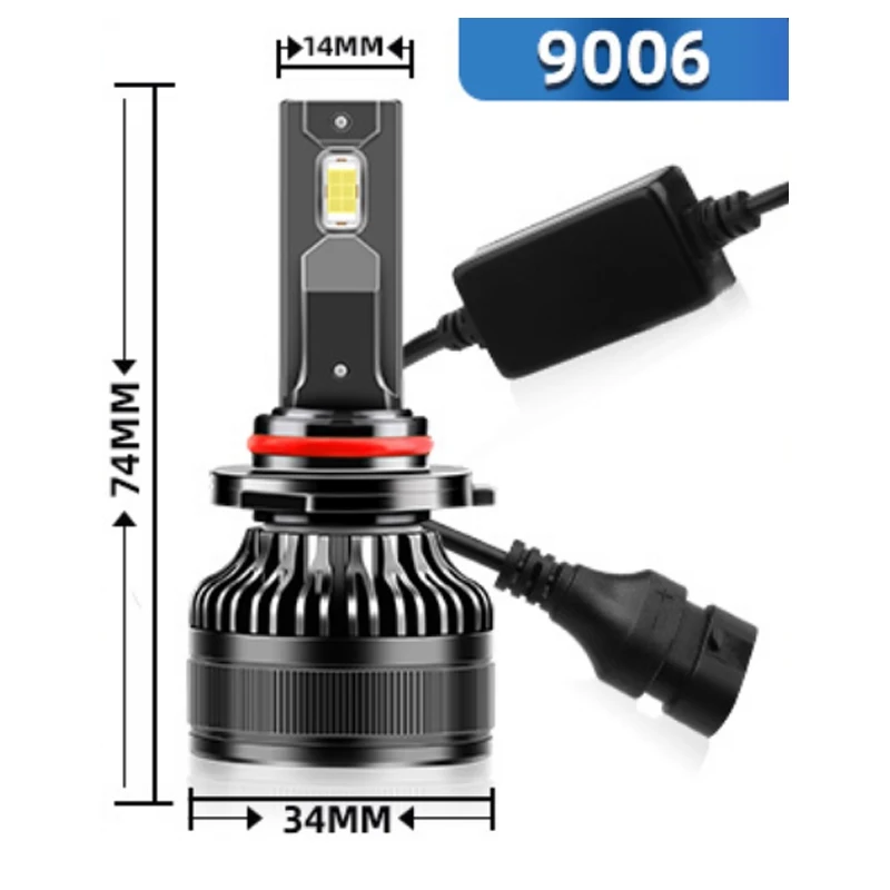 1 Pair Car LED 9006 LED Canbus No Error 180W 25000LM 9006 HB4 Headlight Bulb Auto Fog Light CSP 3570 Chips 12V 6000K