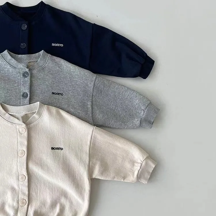 Autumn New Baby Long Sleeve Casual Coat Infant Cute Letter Print Cardigan Jacket Cotton Newborn Toddler Boy Girl Clothes