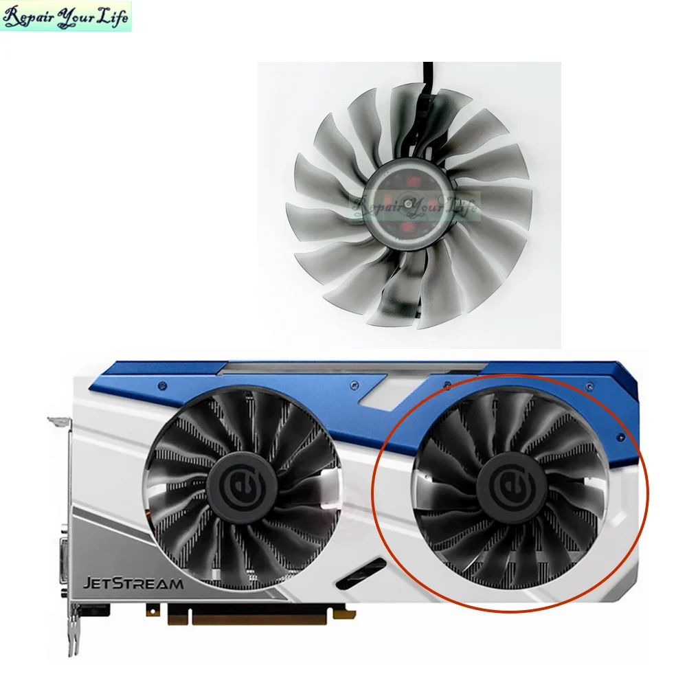 VGA/GPU 비디오 카드 팬, Palit EMTek GTX1080Ti GTX 1080Ti 제트스트림 컴퓨터 냉각 팬, 95mm FD10015H12S GAA8S2U, 신제품