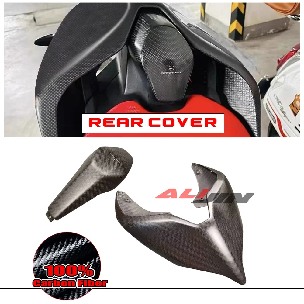 Per Ducati Panigale V4 V4S V4R Streetfighter V4 V2 Moto Vera Fibra Di Carbonio Sezione Posteriore Coprisedile Posteriore Gobba Cappuccio