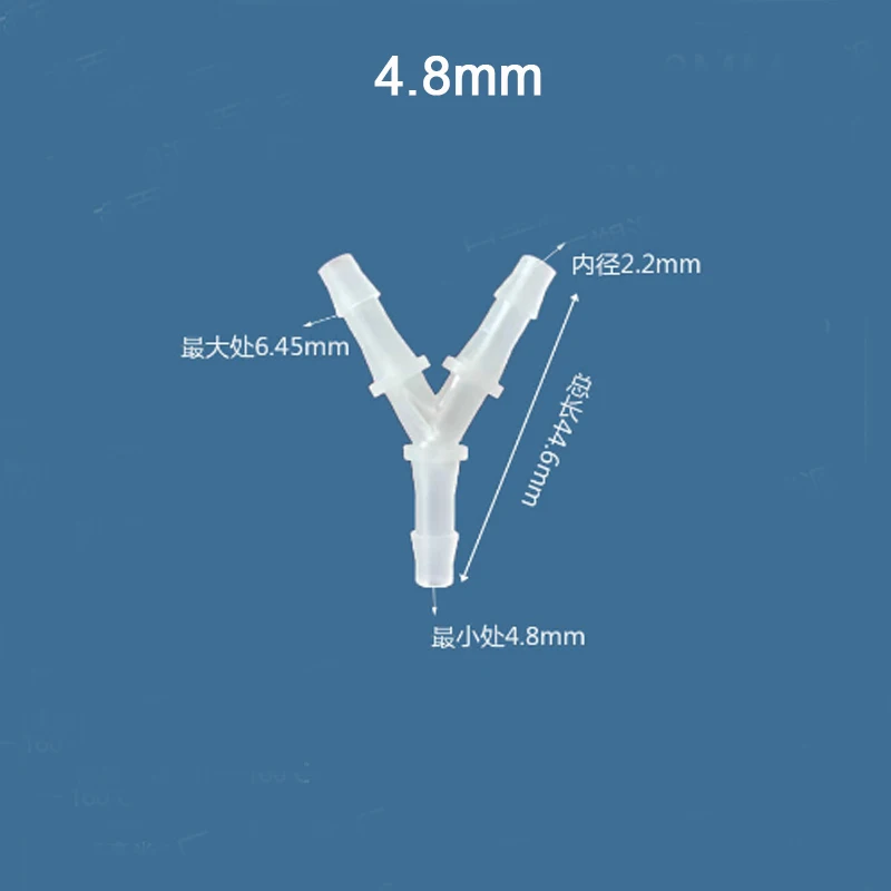 2.4-19.5mm Plastic Y-Style 3 Way Pagoda Barb Equal Aquarium Tank Garden PP Insert Hose Connector Water Pipe Fittings 1PC
